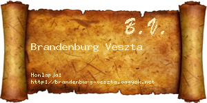 Brandenburg Veszta névjegykártya